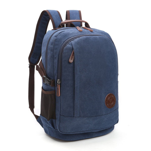 Wear-resistant Washed Canvas Men's And Women's Backpacks Street Casual Fashion Large Capacity Multifunctional